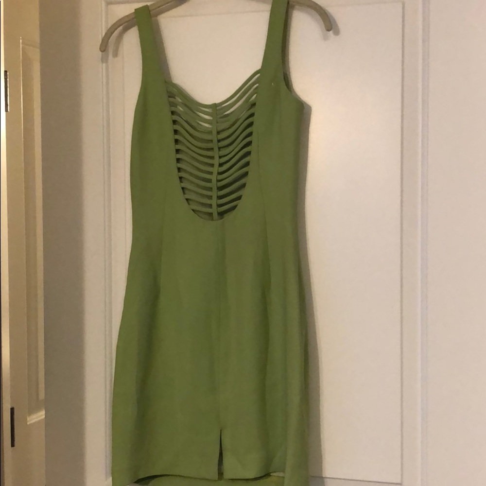 Green cocktail dress
